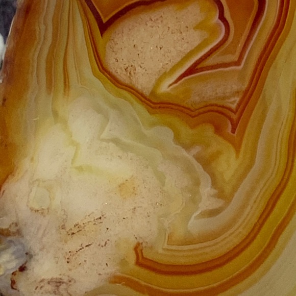 Onyx Agate Slice Pendant Necklace on Cotton Cord - Picture 8 of 11